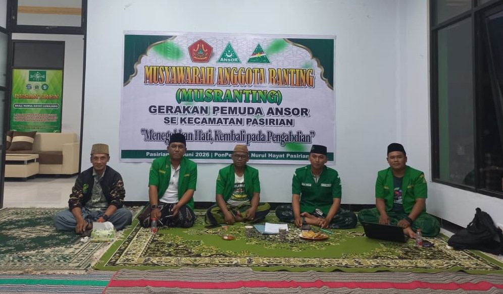 Musyawarah Anggota Ranting GP Ansor se-Kecamatan Pasirian Berlangsung Khidmat dan Demokratis